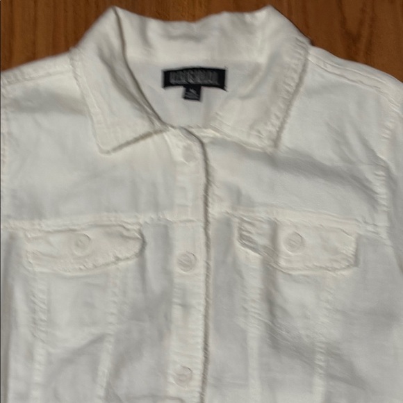 New Nicole Miller White Linen Jacket - Picture 5 of 8